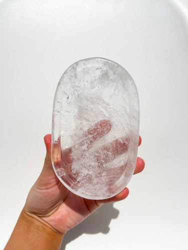 Clear Quartz Bowl/Plate #3 Halo Quartz